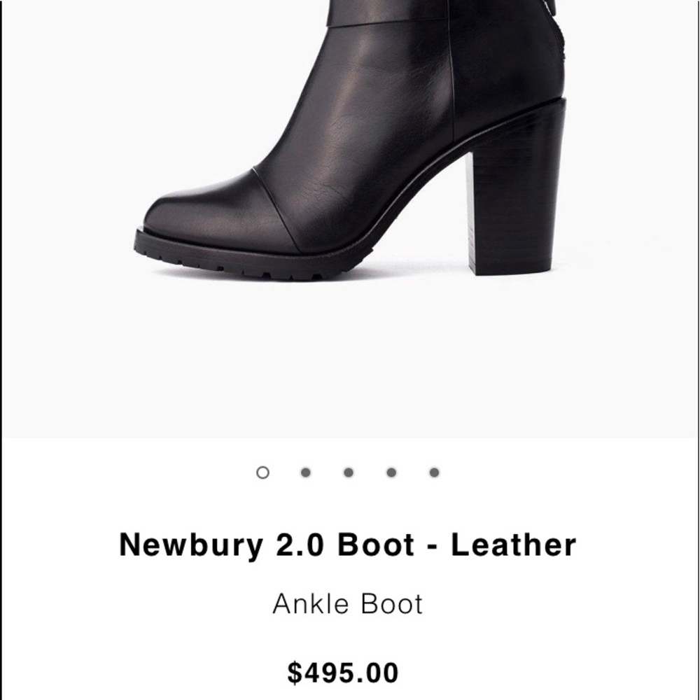 Rag & Bone black leather ankle boot.